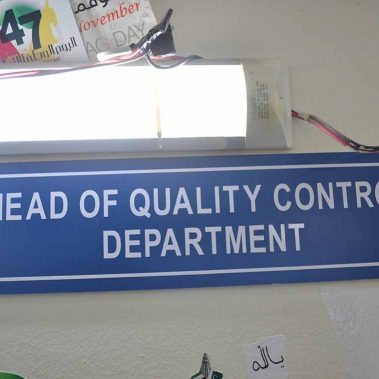 Indoor Signage-Blue Sign with White Text-Door Sign- sign art advertising- RAK
